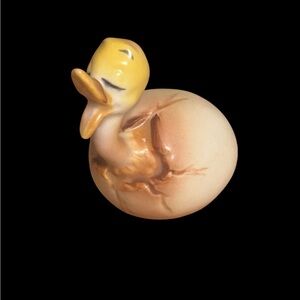 Adorable Yellow Ostrich in Egg Figurine